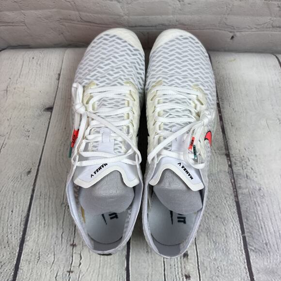Sz 8 Nike Zoom Mamba 5 Track Shoe White Ombre Cleats AJ1697-100 Men’s New W/Bag - Picture 5 of 12